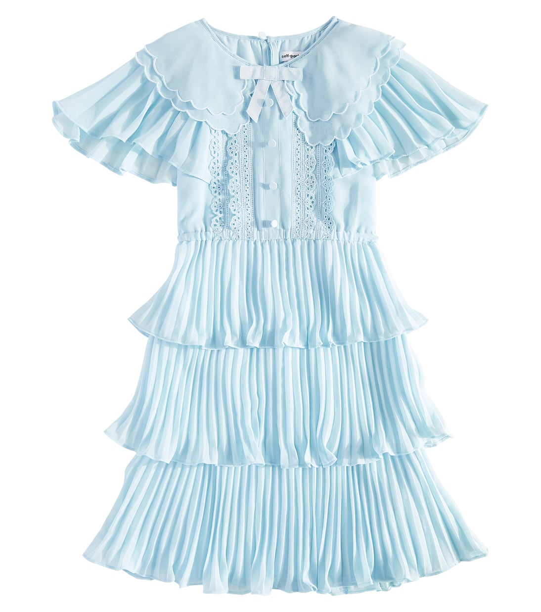 Abito in chiffon con balze | Self-Portrait Kids