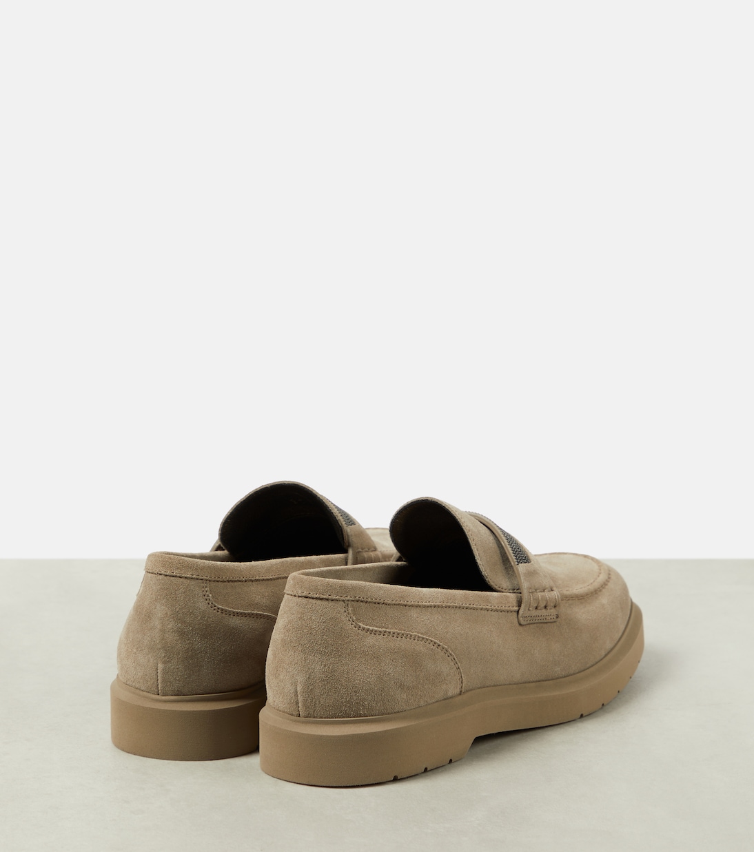 Loafers Monili aus Veloursleder | Brunello Cucinelli