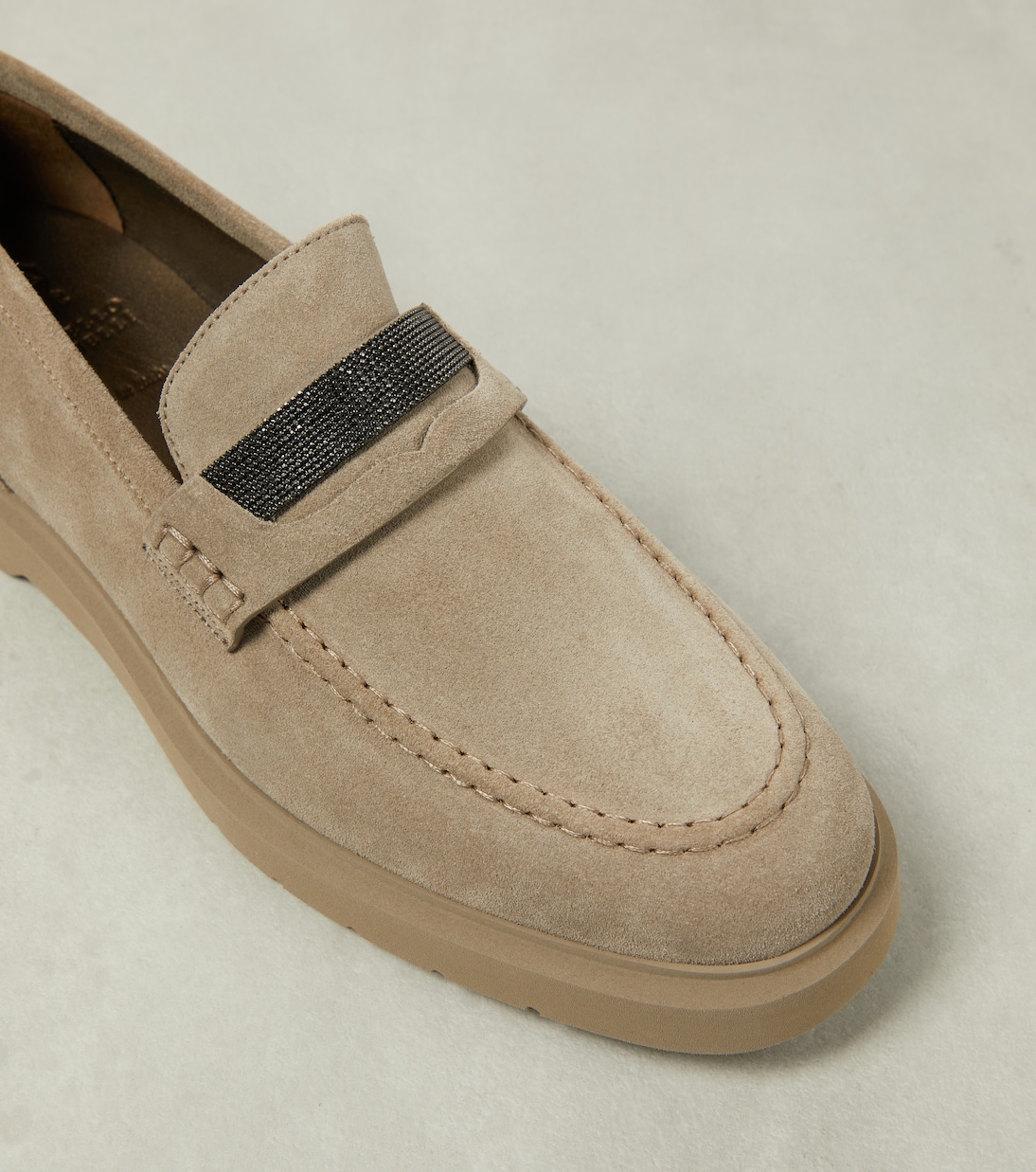Loafers Monili aus Veloursleder | Brunello Cucinelli