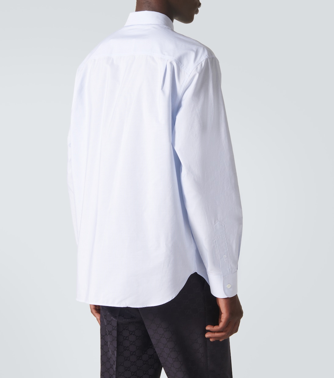 Camisa de popelín de algodón a rayas | Gucci