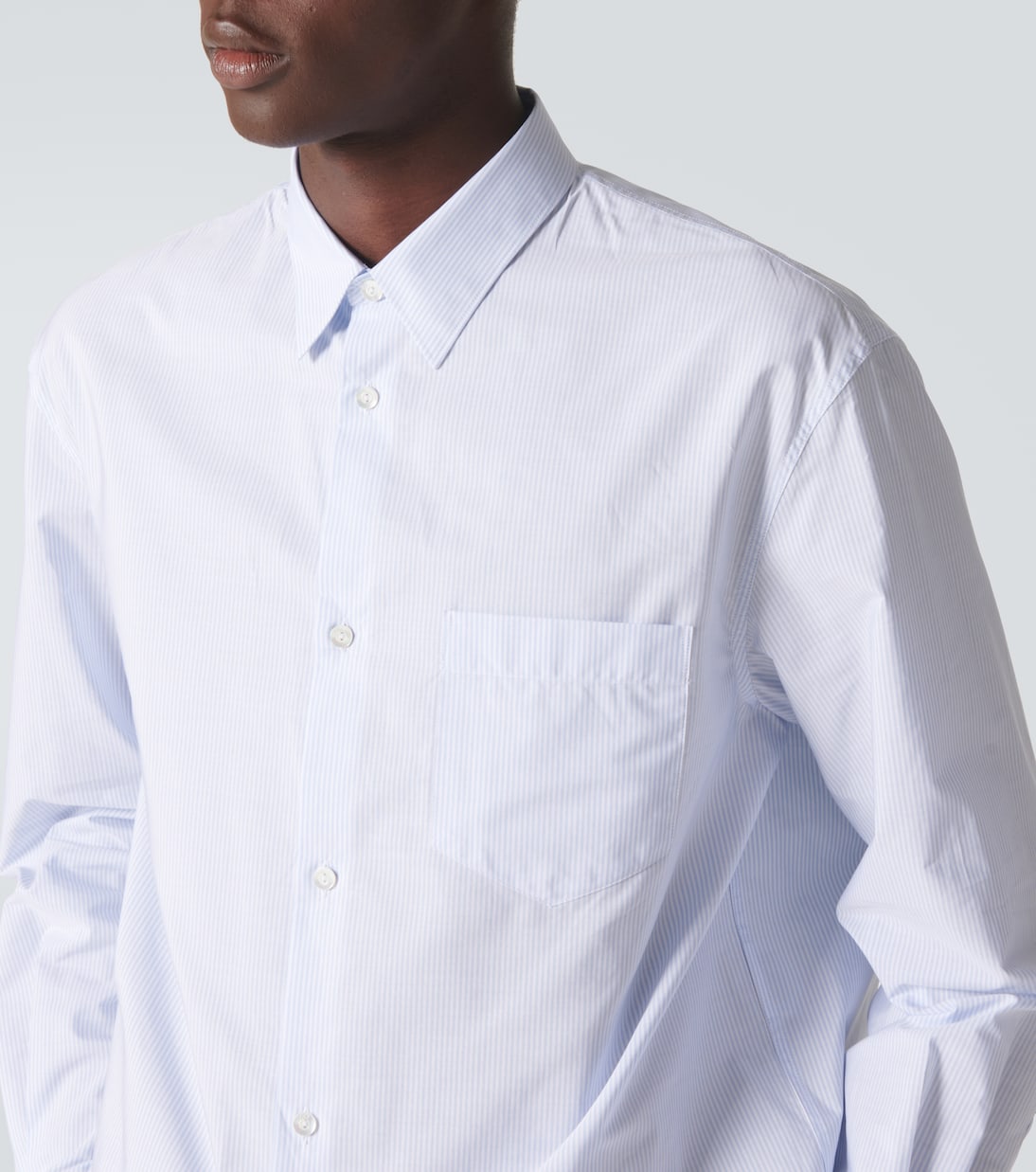 Camisa de popelín de algodón a rayas | Gucci