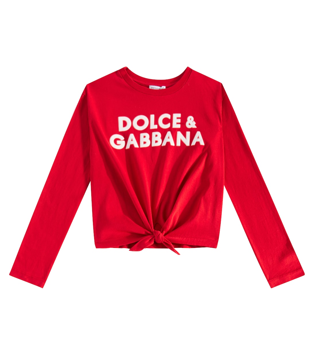 T-shirt in jersey di cotone con logo | Dolce&Gabbana Kids