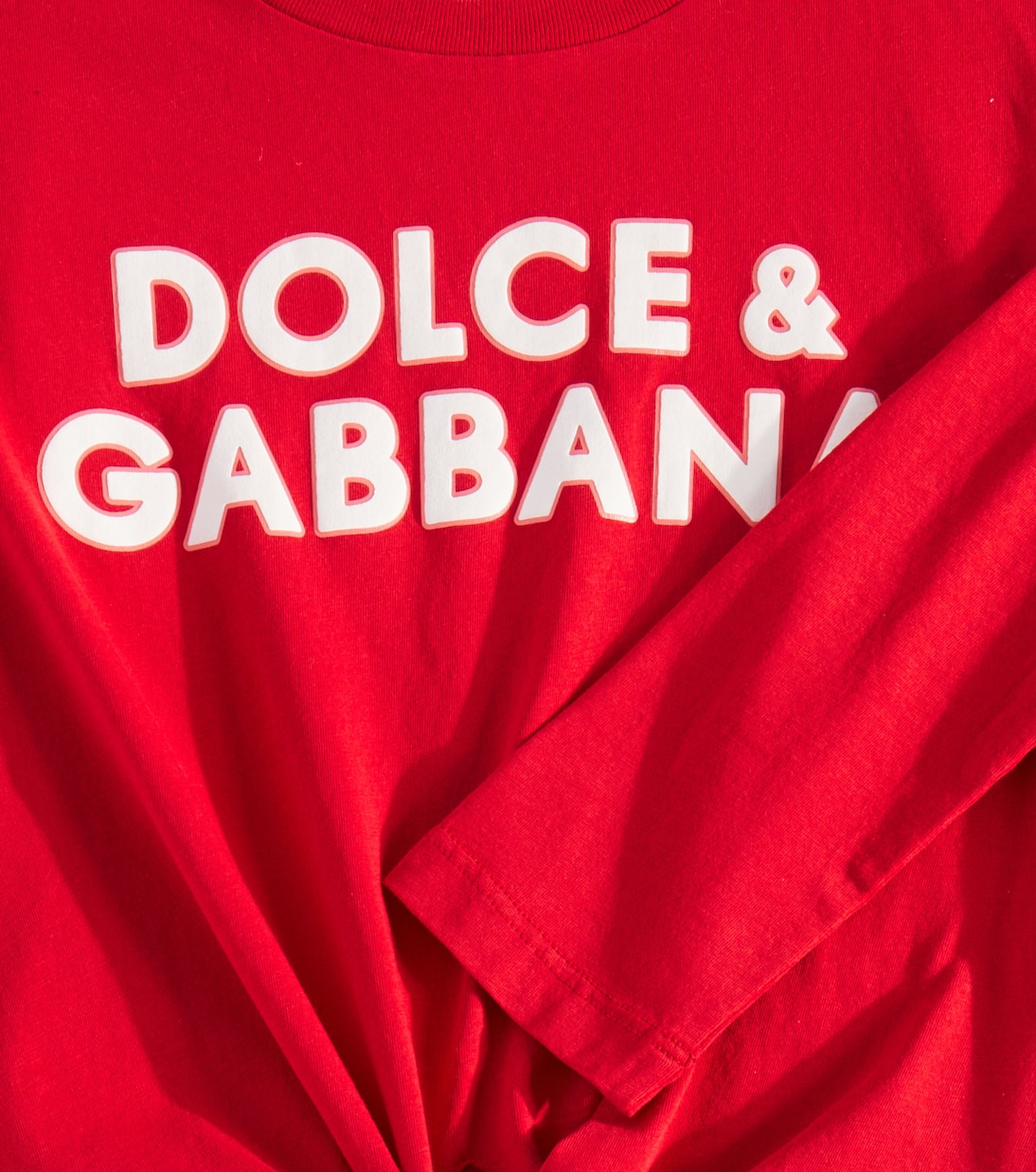 T-shirt in jersey di cotone con logo | Dolce&Gabbana Kids