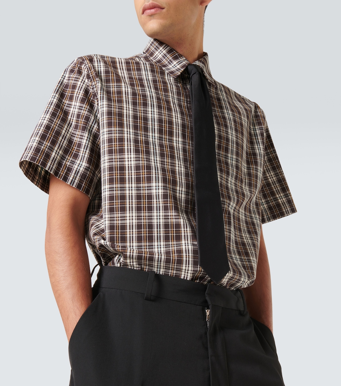 Camicia in cotone a quadri | Bottega Veneta