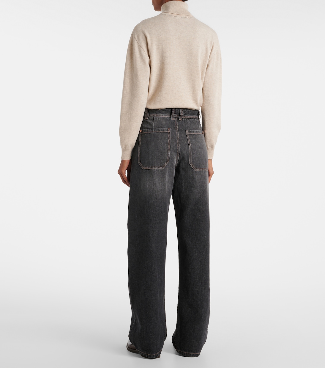 Jeans a gamba larga | Brunello Cucinelli