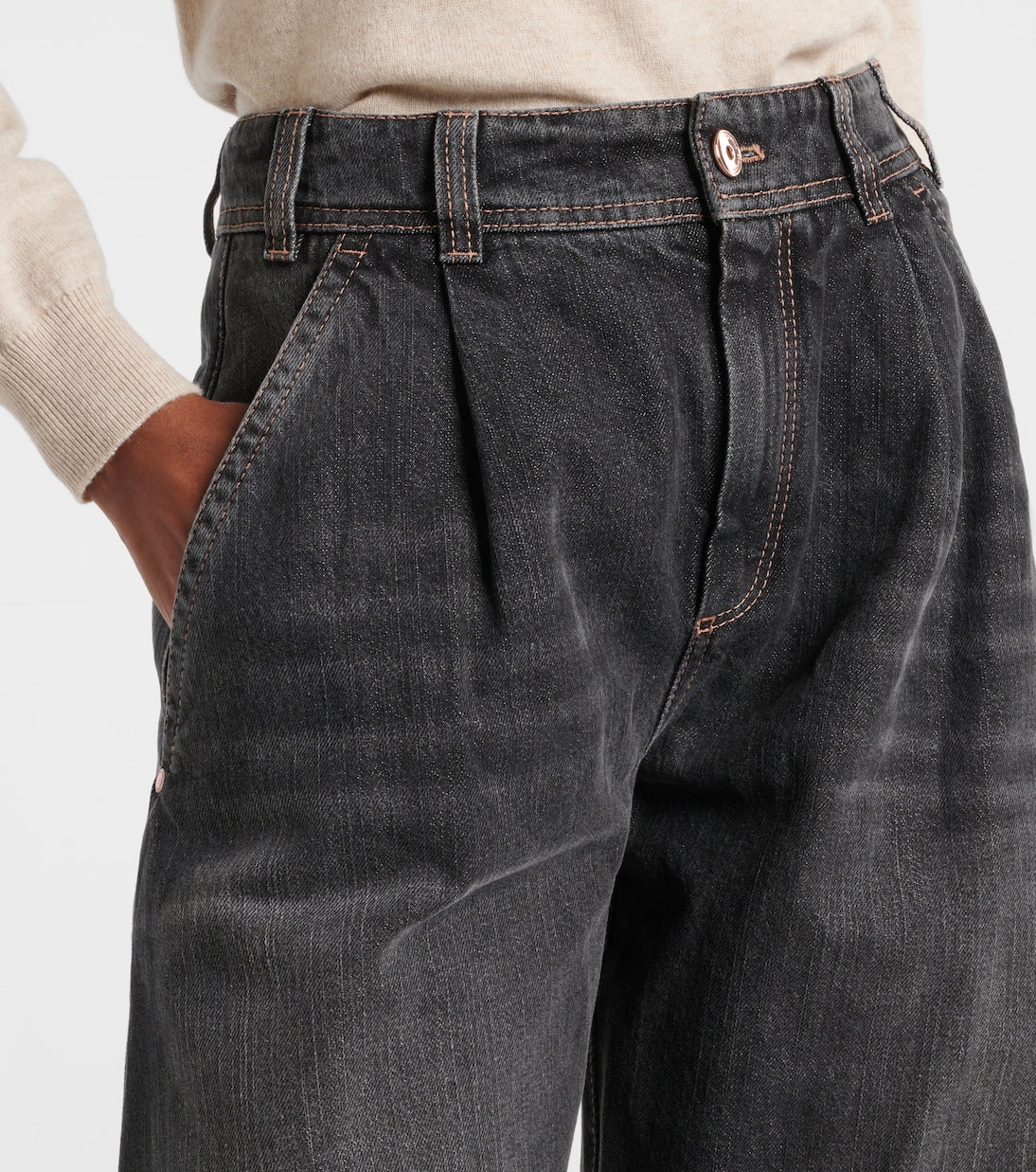 Jeans a gamba larga | Brunello Cucinelli