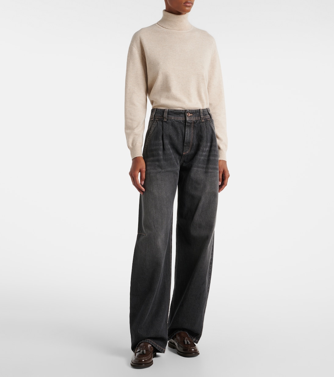 Jeans a gamba larga | Brunello Cucinelli
