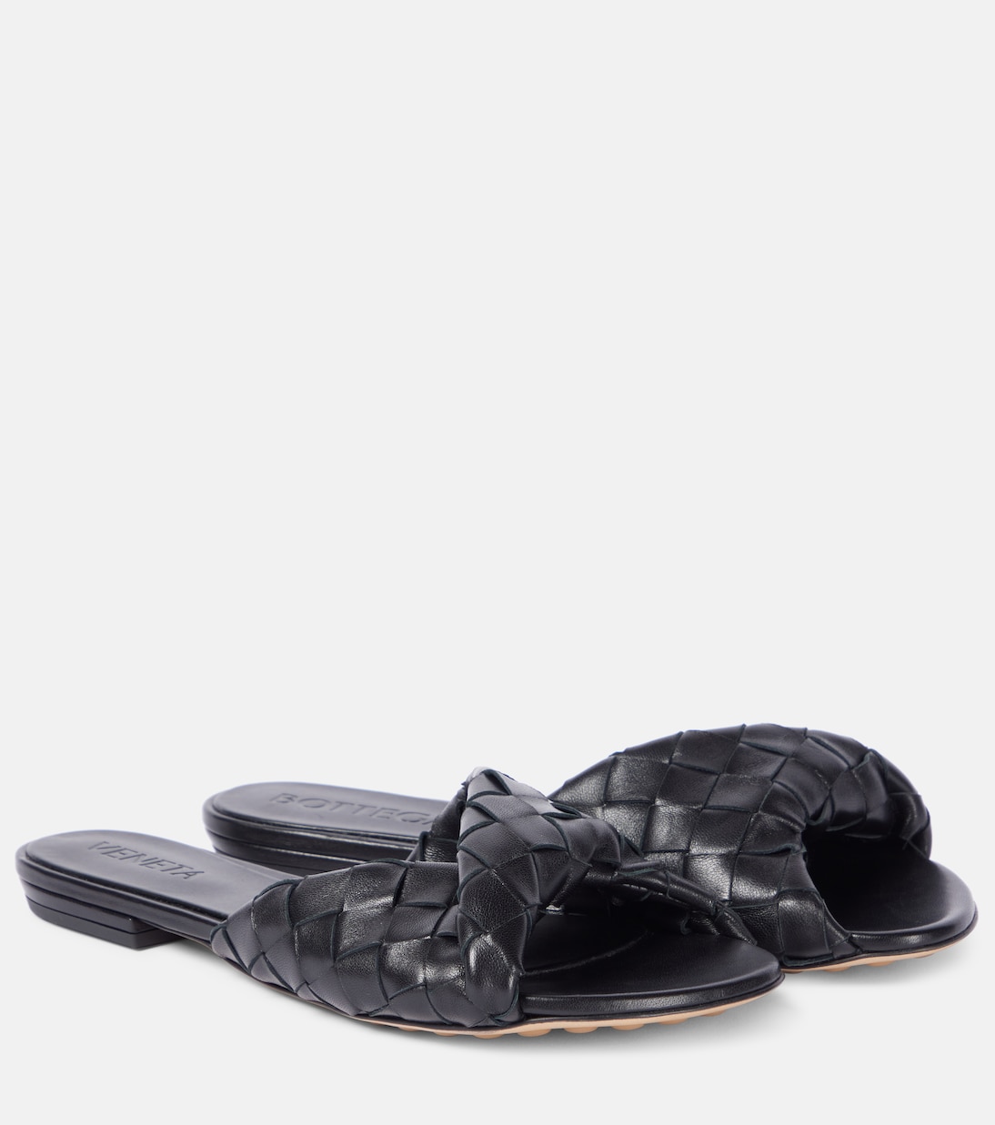 Blink Intrecciato leather slides | Bottega Veneta