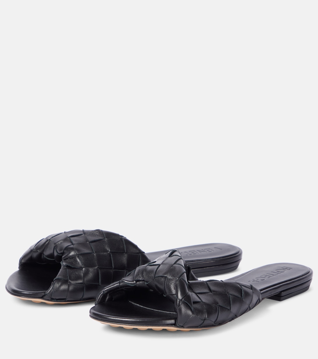 Blink Intrecciato leather slides | Bottega Veneta