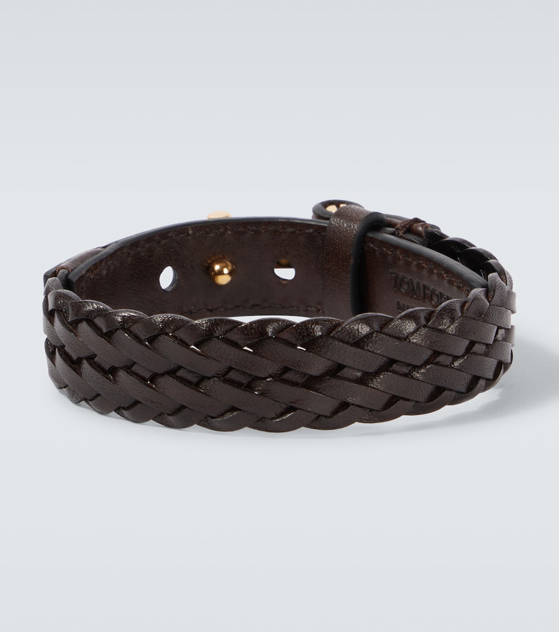 Bracciale T in pelle intrecciata | Tom Ford