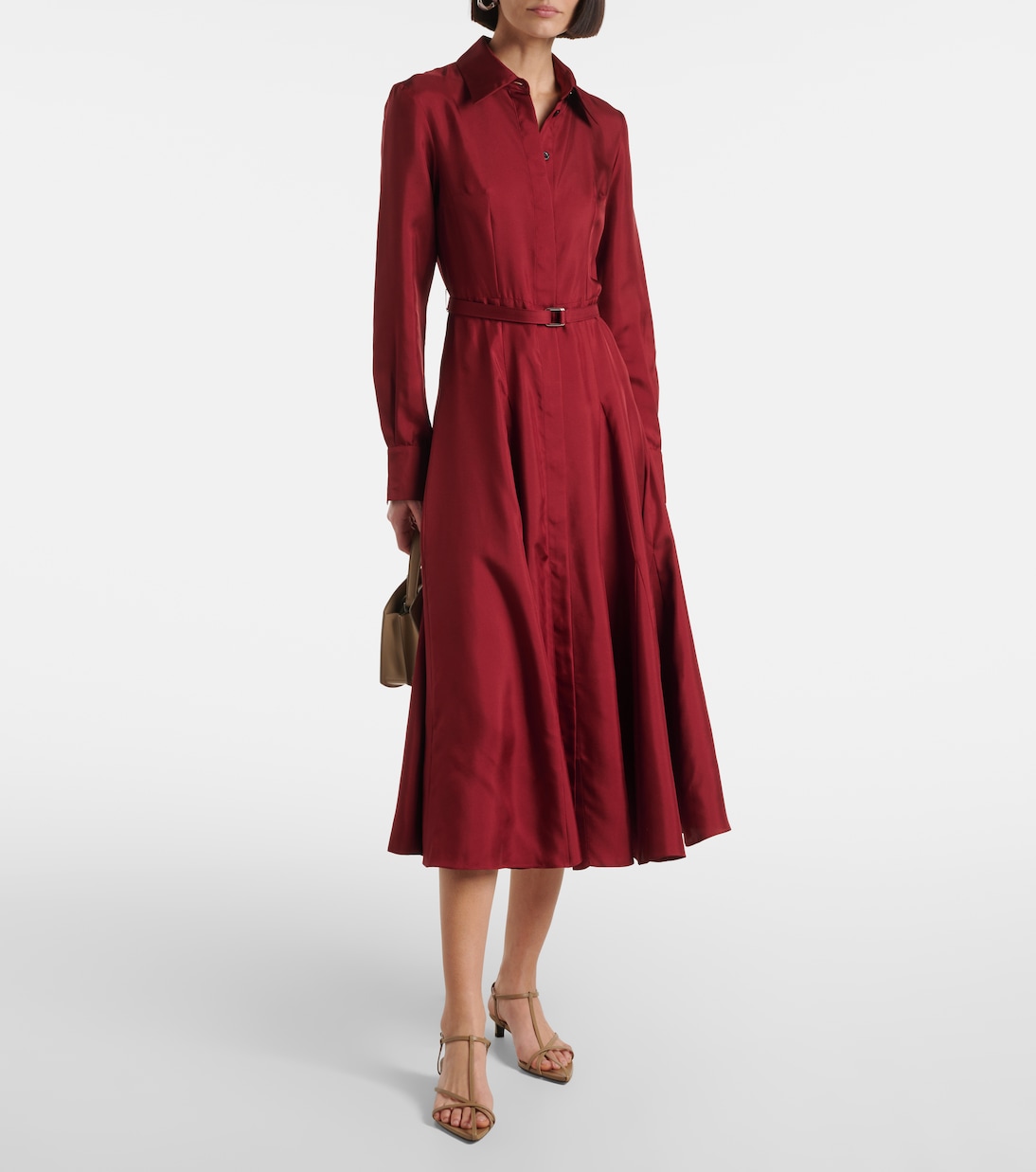Abito chemisier Riko in twill di seta | Emilia Wickstead