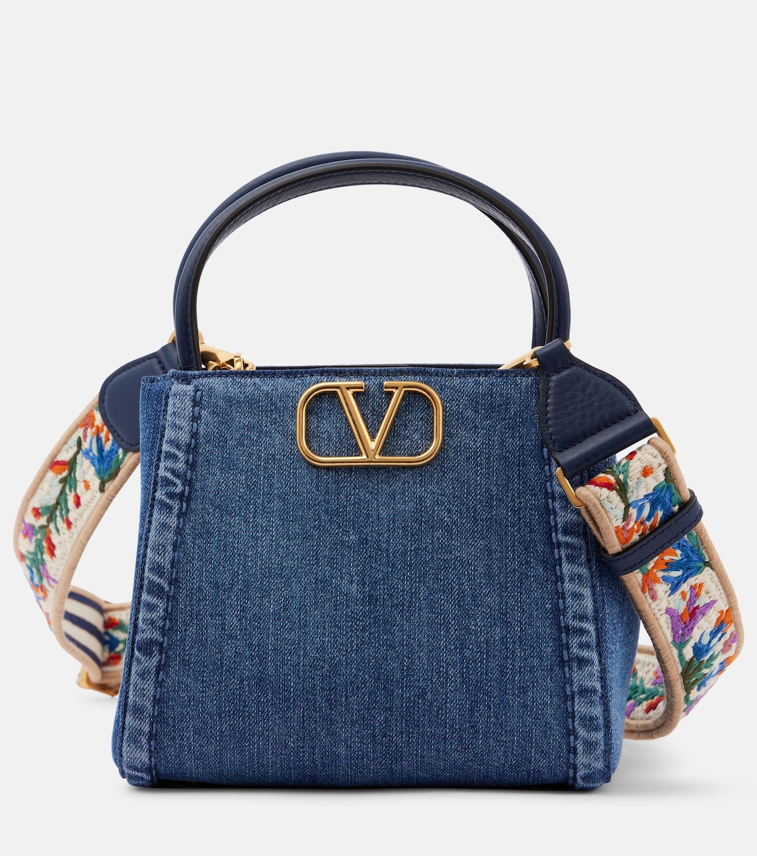 Alltime Small denim tote bag | Valentino Garavani