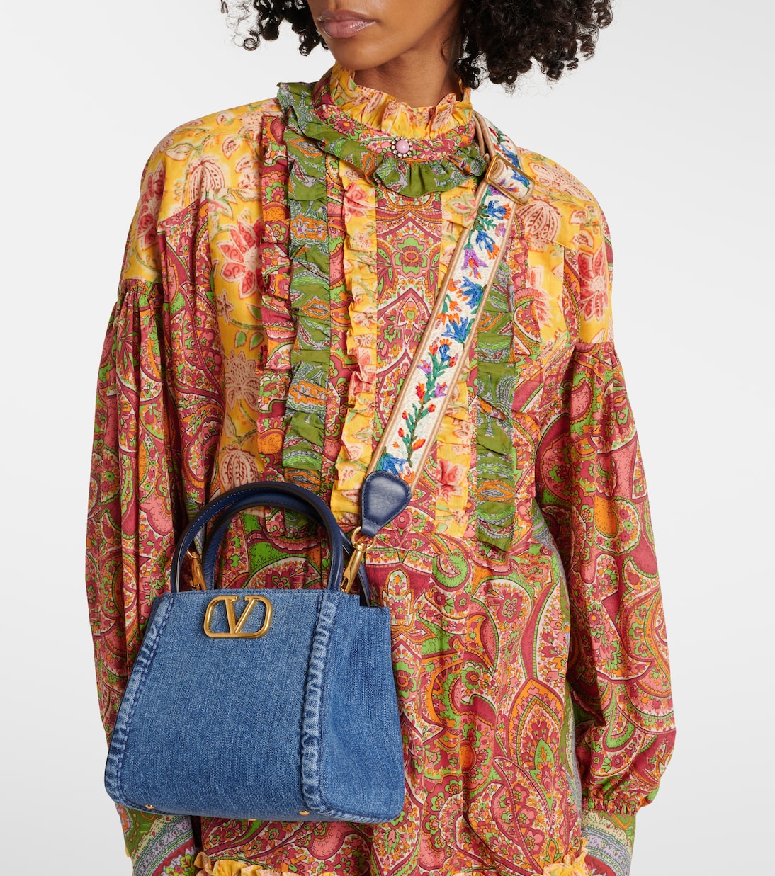 Alltime Small denim tote bag | Valentino Garavani