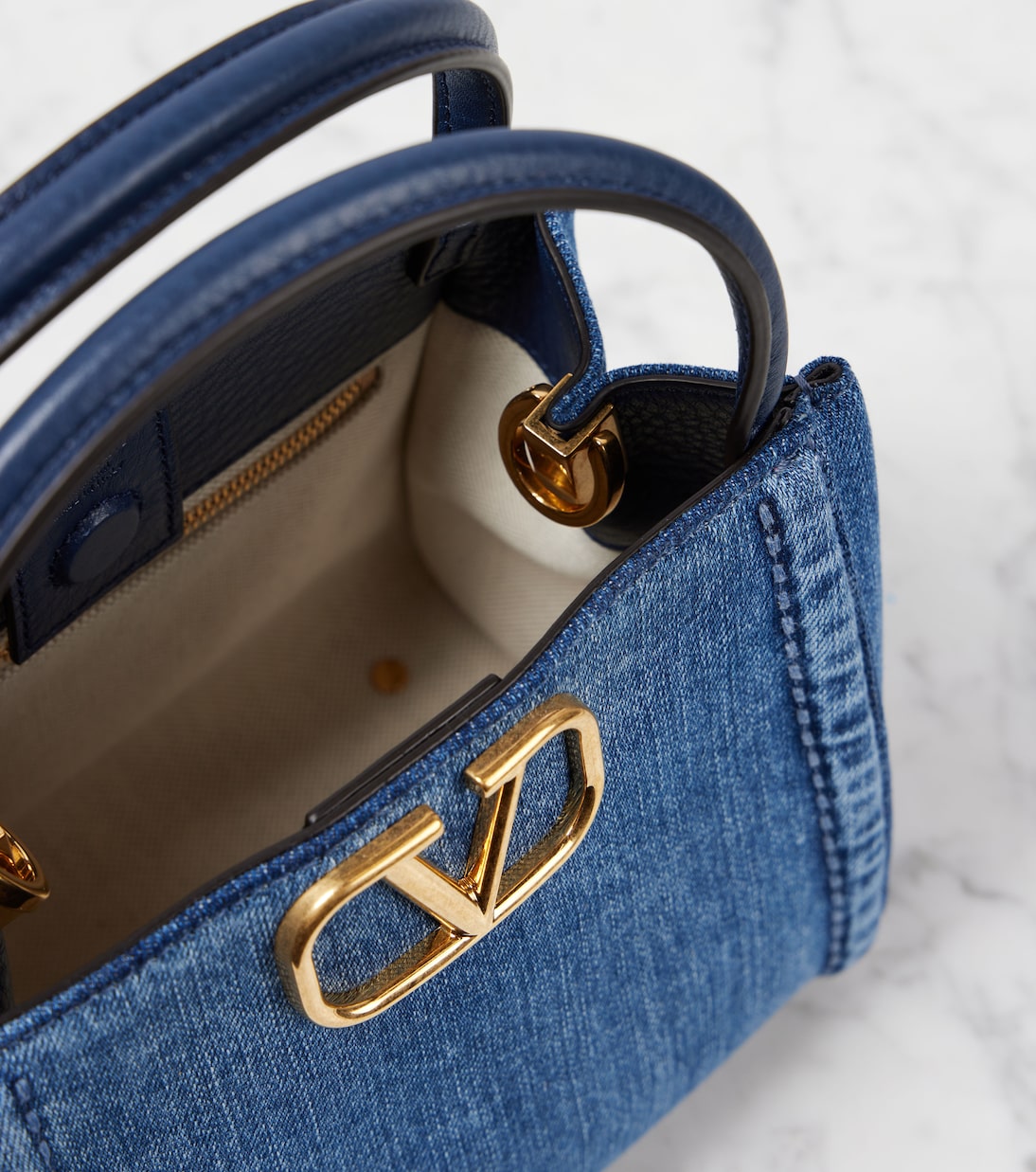 Alltime Small denim tote bag | Valentino Garavani