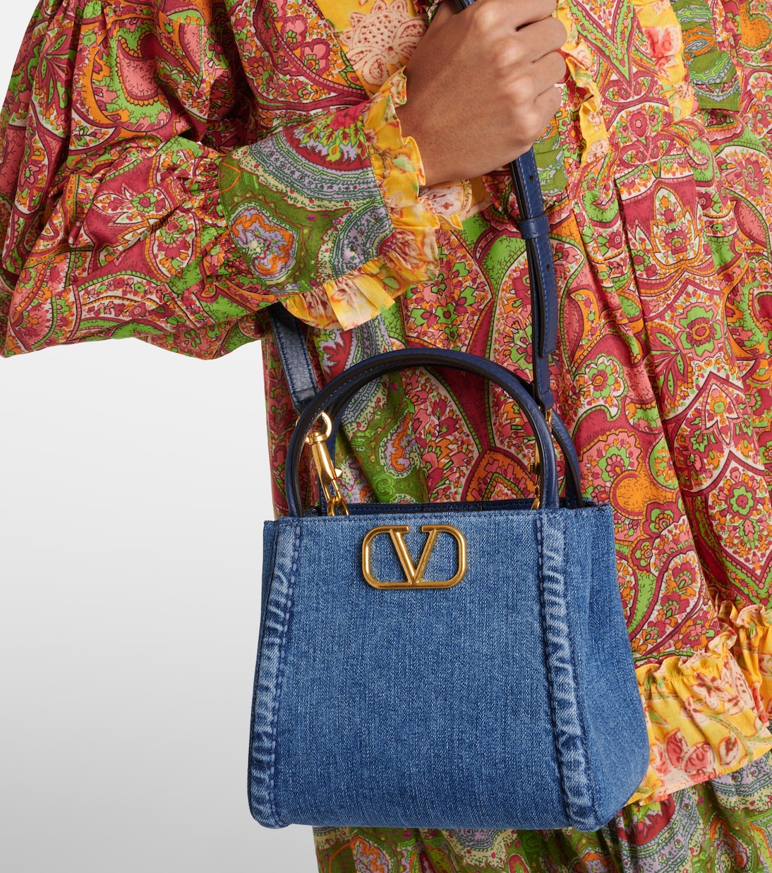 Alltime Small denim tote bag | Valentino Garavani