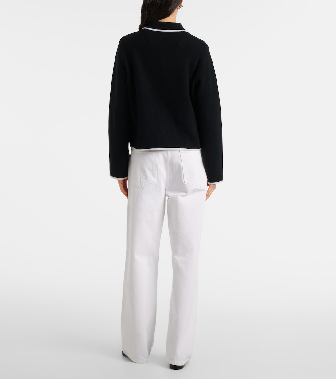 Wool and cashmere zip-up sweater | Jardin des Orangers