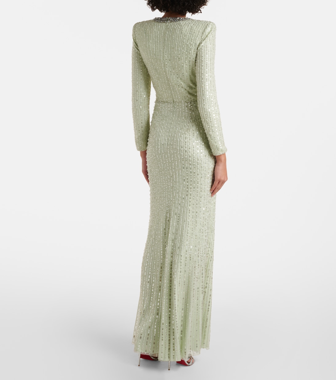 Abito lungo Macelline con paillettes | Jenny Packham