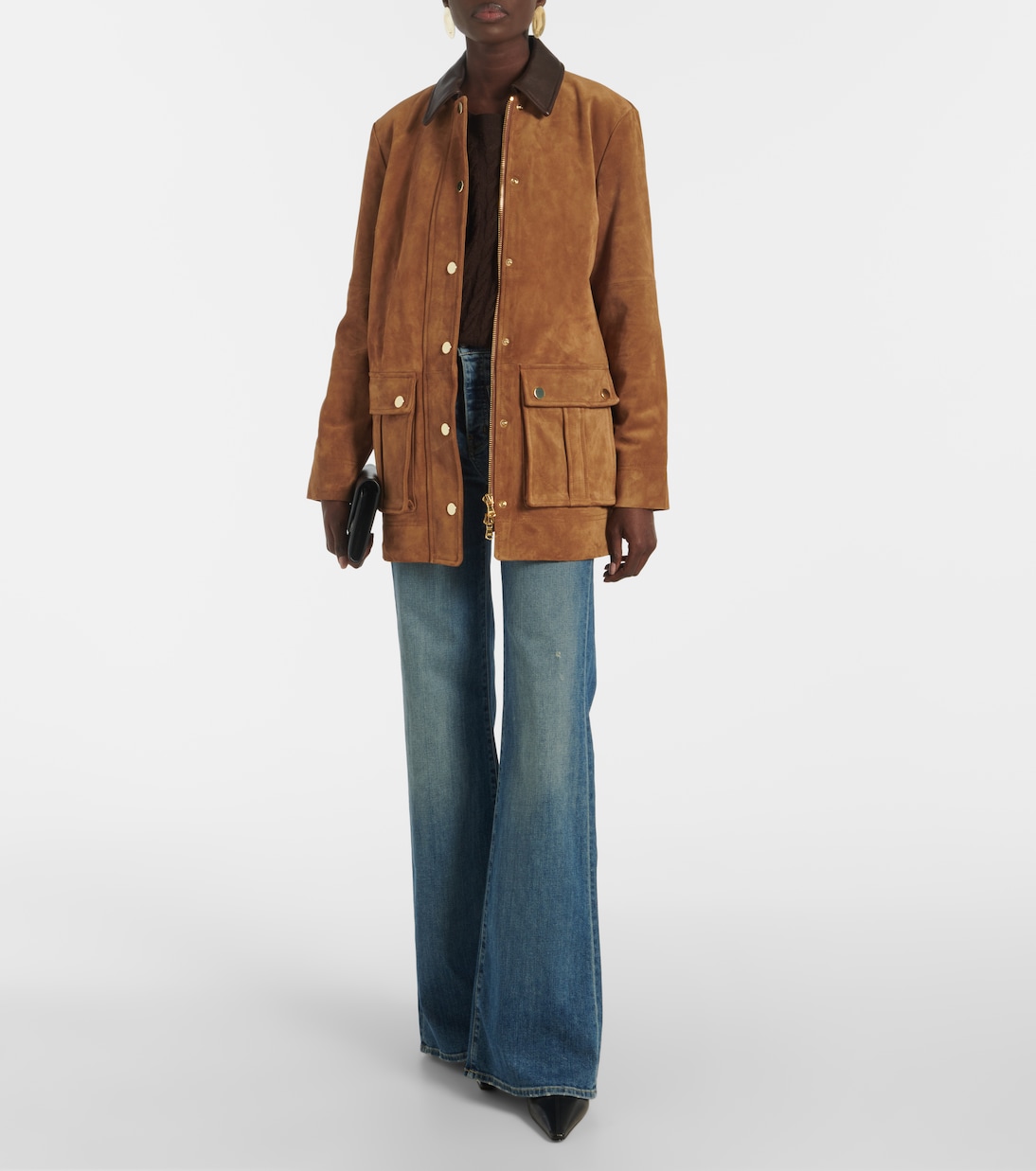 Giacca Suz in suede con pelle | Veronica Beard