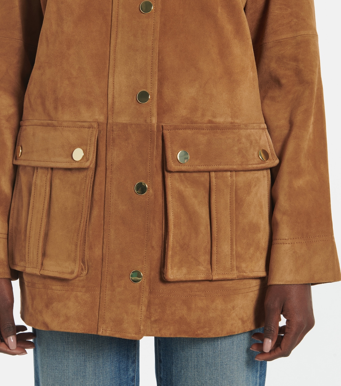Giacca Suz in suede con pelle | Veronica Beard