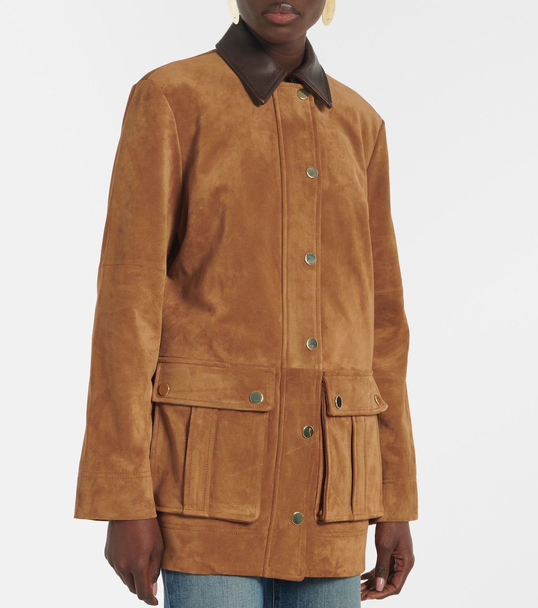 Giacca Suz in suede con pelle | Veronica Beard