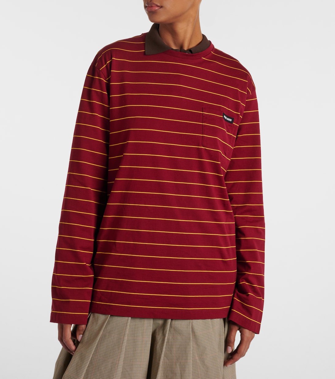 Striped cotton top | Miu Miu