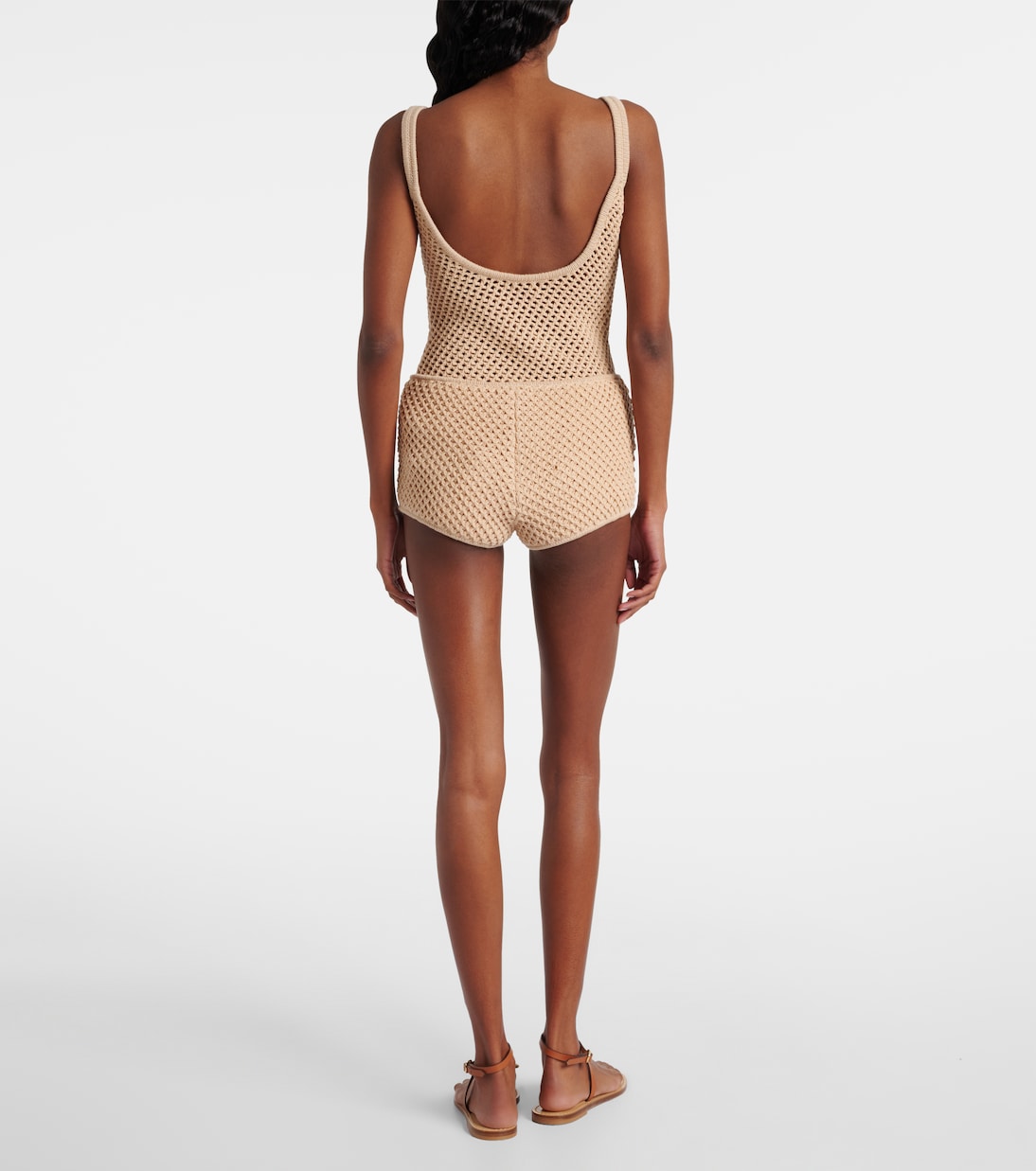 Shorts de croché de mezcla de algodón | Elie Saab