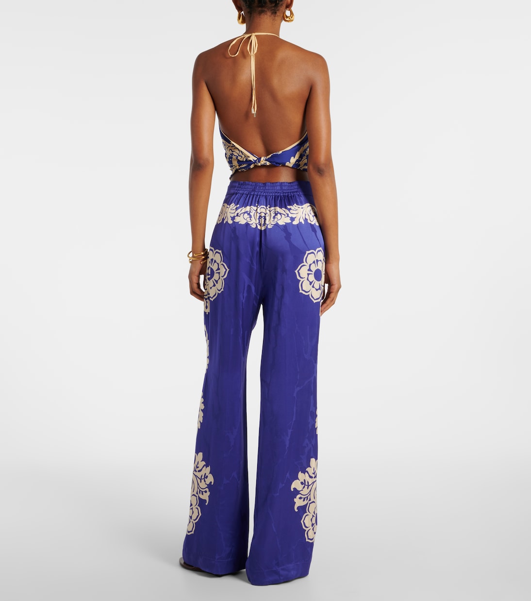 Pantalones rectos de tiro medio estampados | Etro
