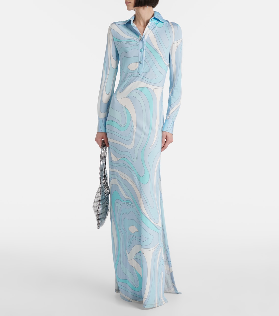 Robe chemise Marmo imprimée | Pucci