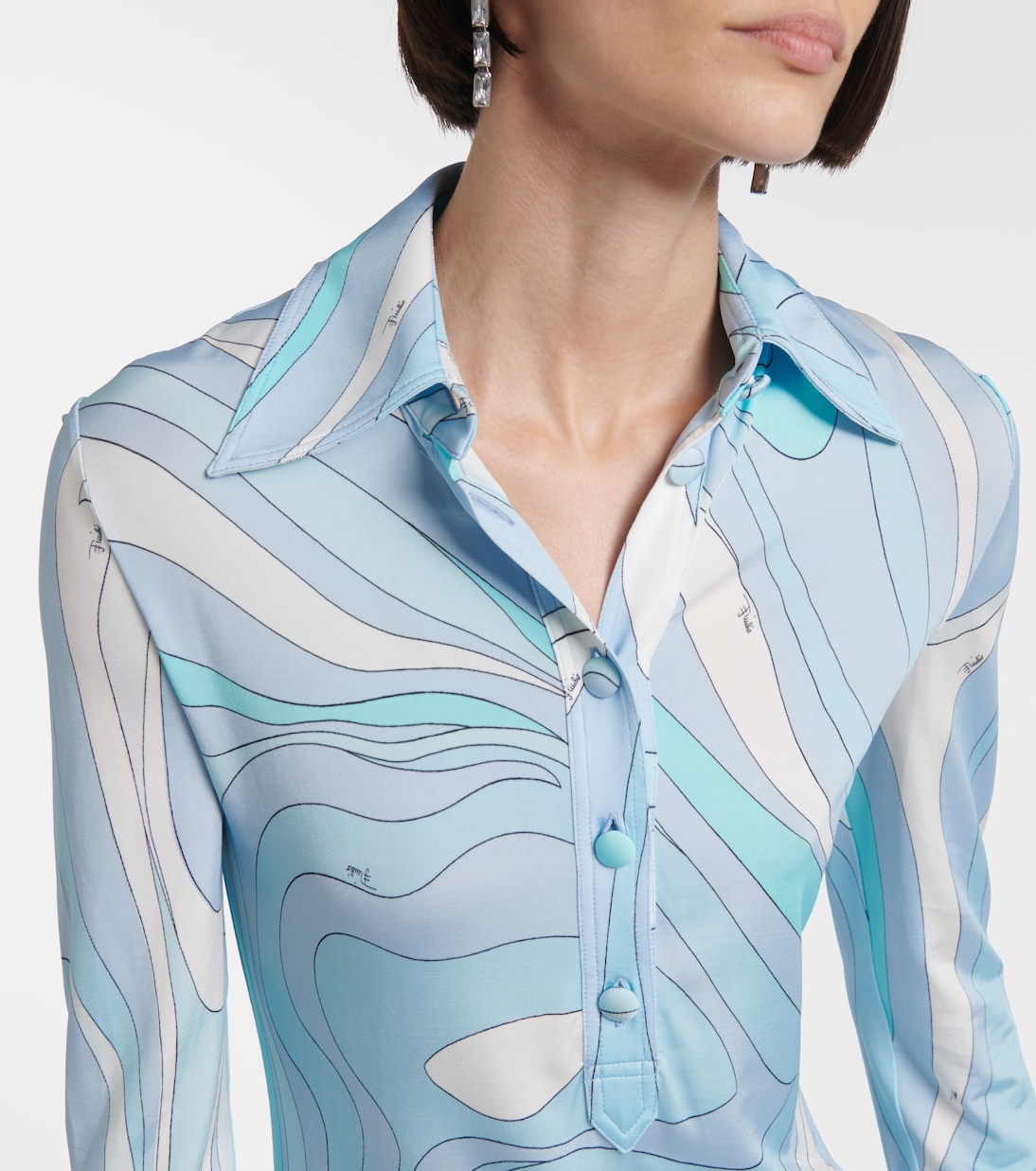 Robe chemise Marmo imprimée | Pucci