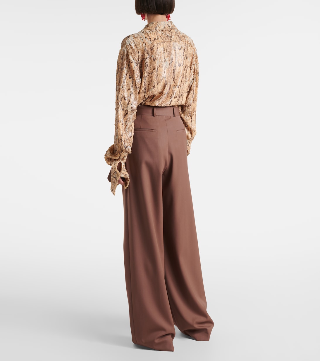 Weite Hose aus Woll-Gabardine | Dries Van Noten