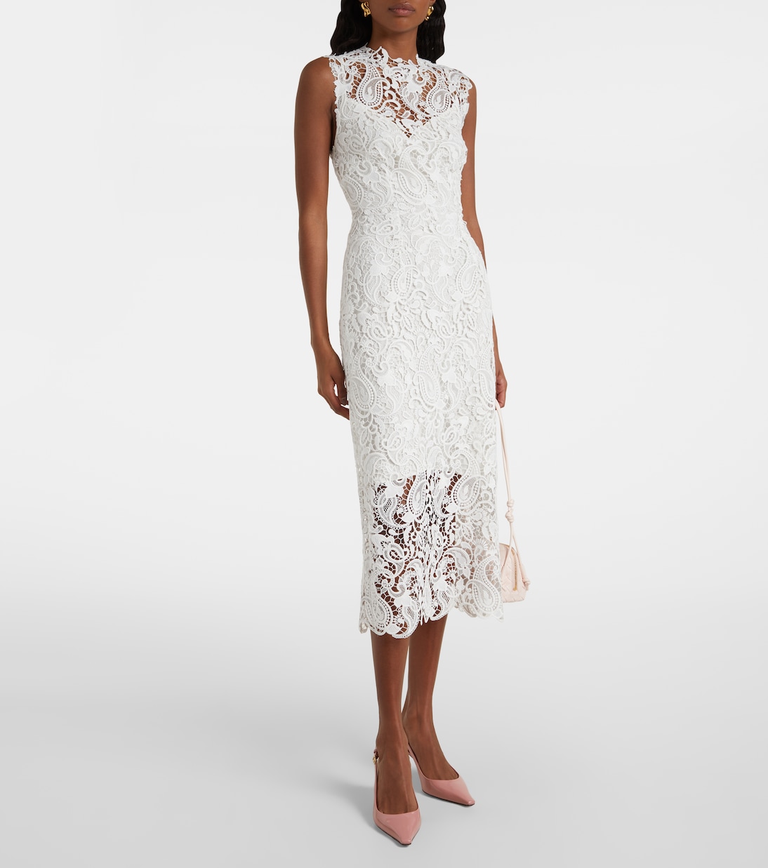 Abito midi in pizzo | Monique Lhuillier