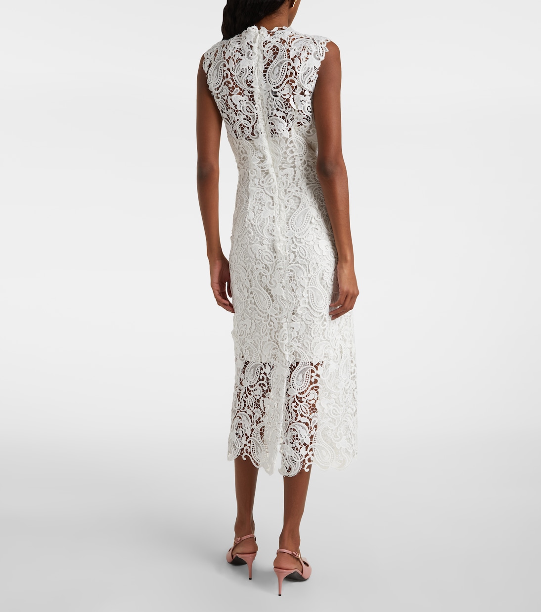 Abito midi in pizzo | Monique Lhuillier