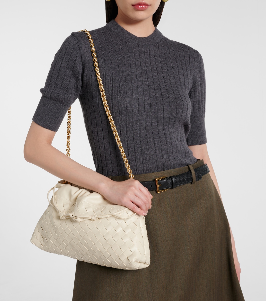 Schultertasche Soirée Medium aus Leder | Bottega Veneta