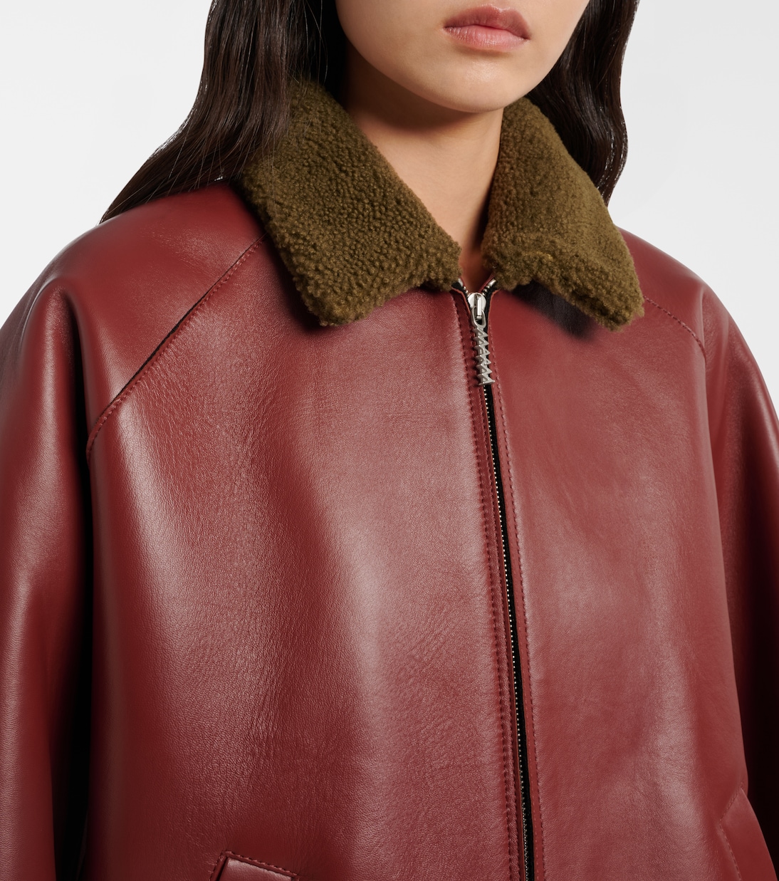Chaqueta de piel con borrego | Marni