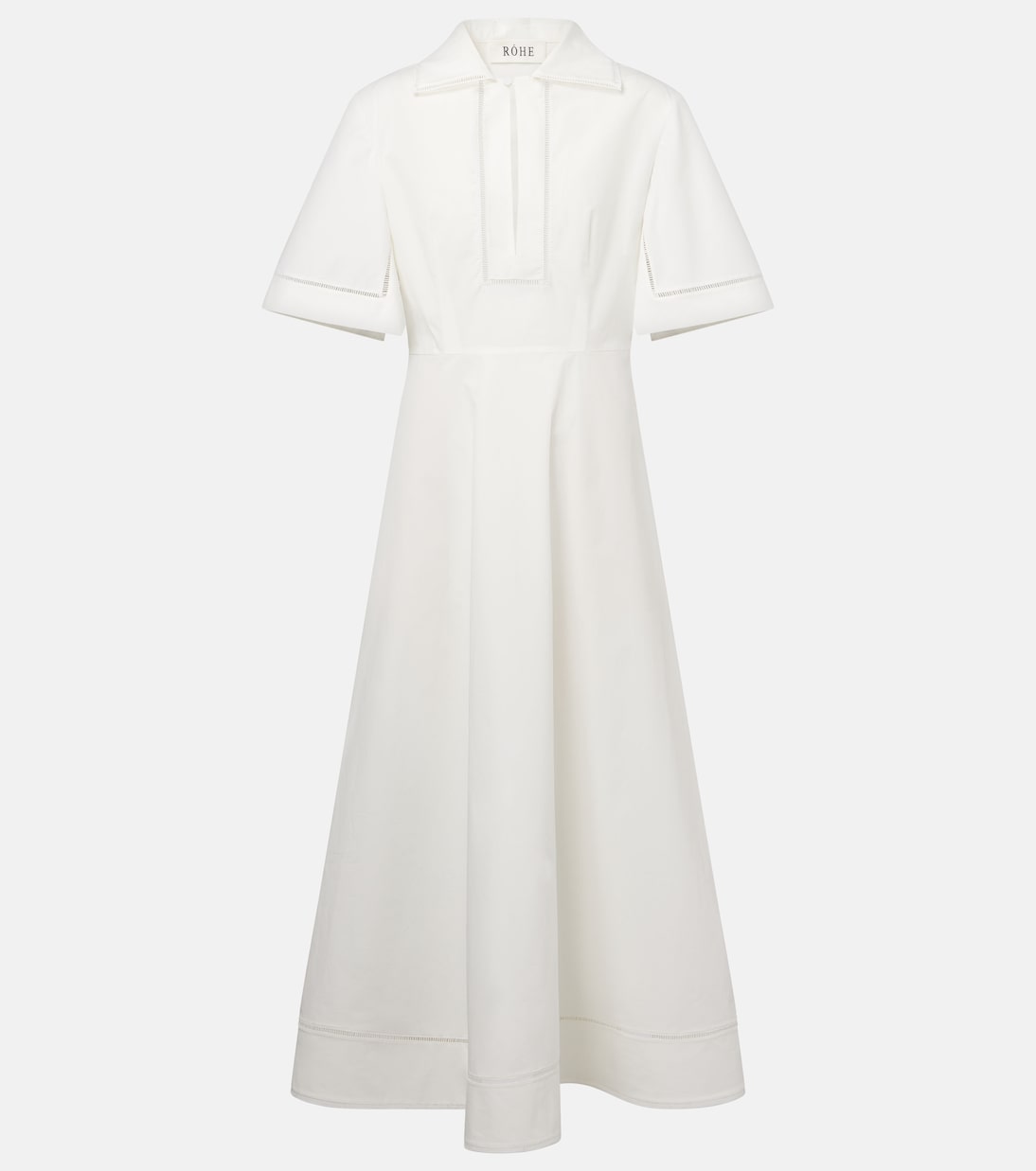 Besticktes Midikleid aus Baumwollpopeline | Róhe