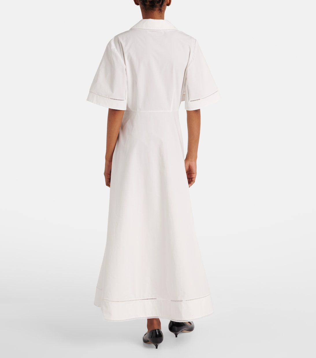Besticktes Midikleid aus Baumwollpopeline | Róhe