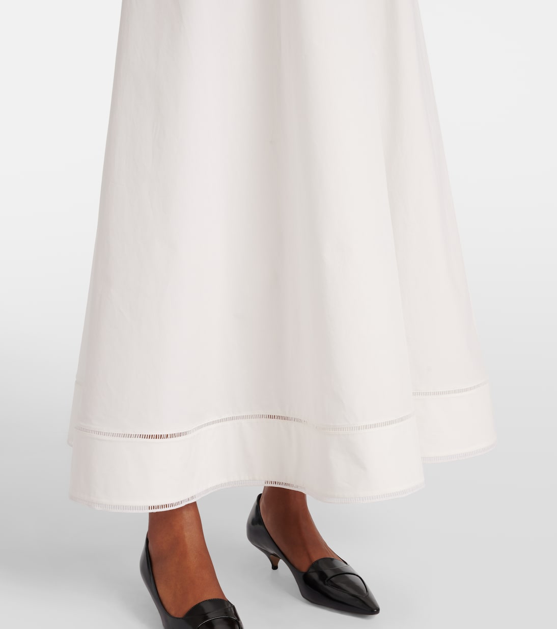 Besticktes Midikleid aus Baumwollpopeline | Róhe