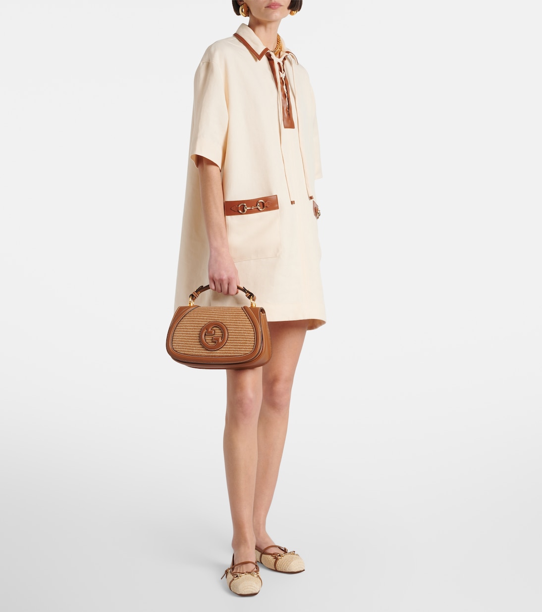 Gucci Horsebit raffia ballet flats | Gucci