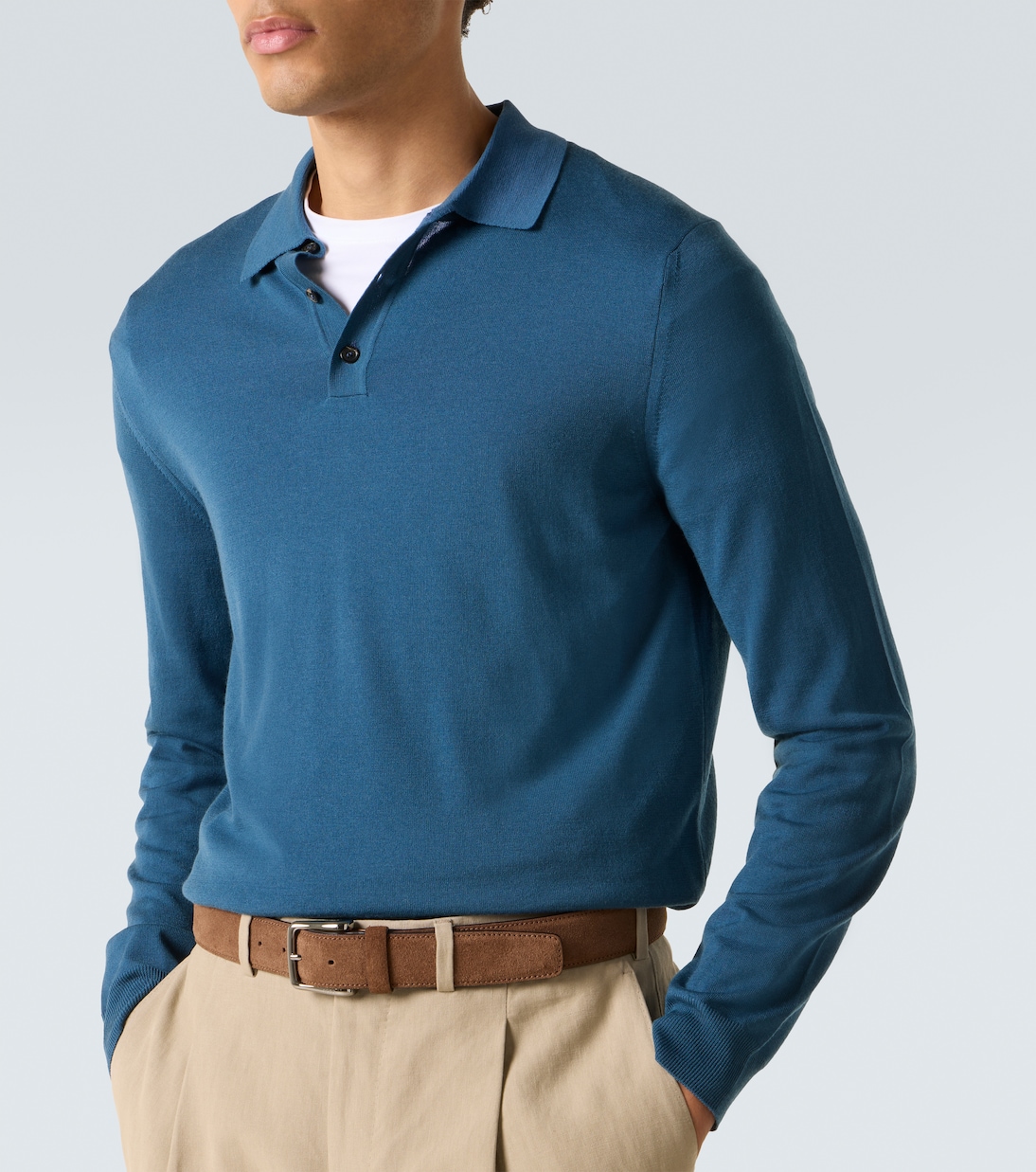 Wool-blend polo sweater | Slowear