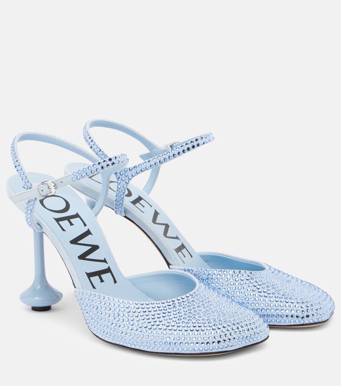 Toy 90 crystal-embellished leather pumps | Loewe
