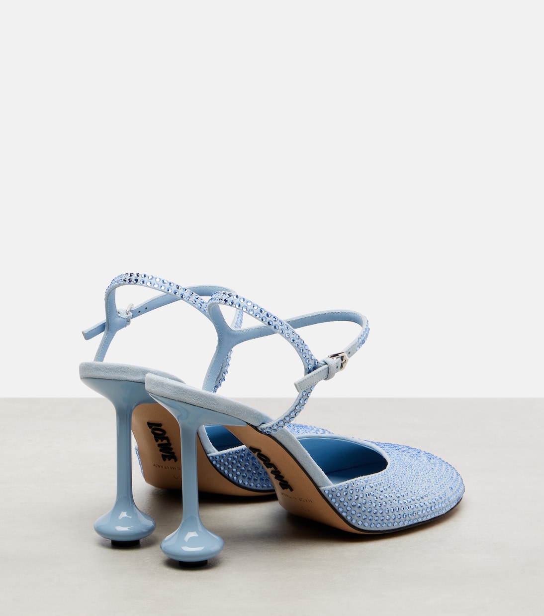 Toy 90 crystal-embellished leather pumps | Loewe