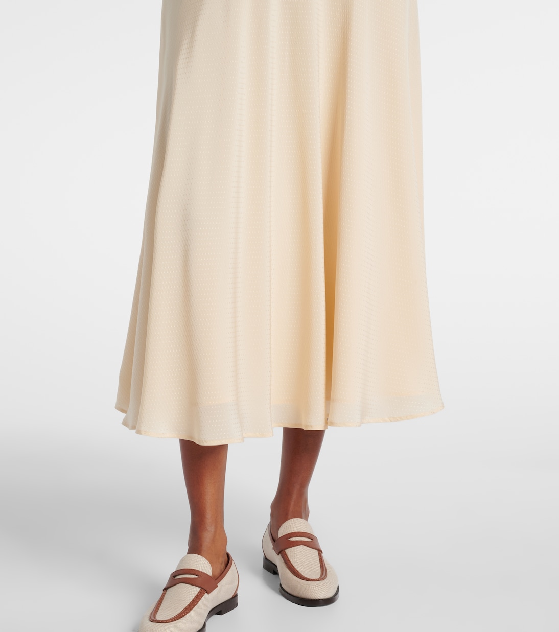 Erika silk midi skirt | Loro Piana