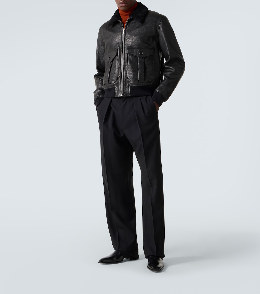 Roman皮革及踝靴 | Saint Laurent