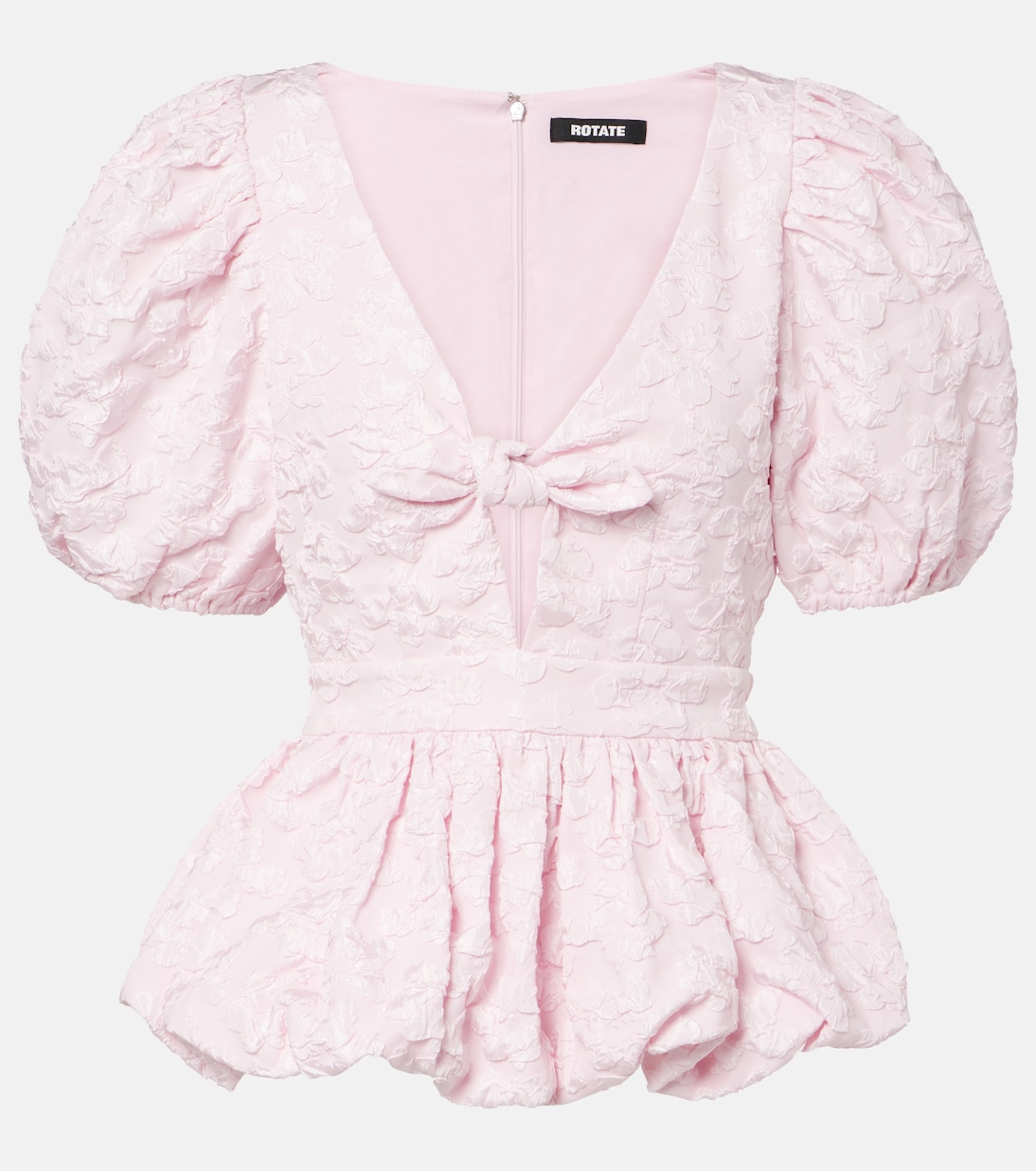 Top de jacquard con péplum | Rotate