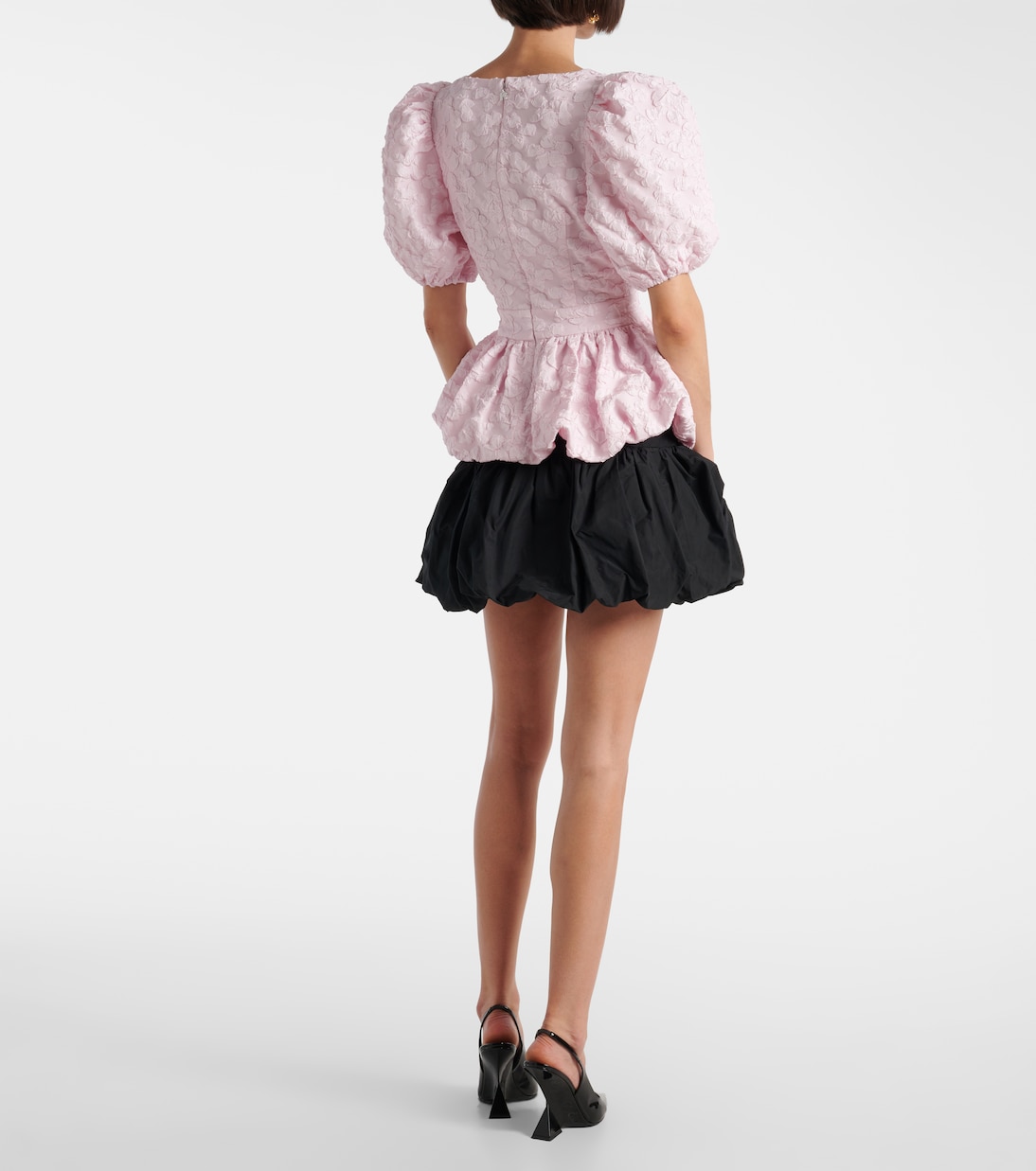 Top de jacquard con péplum | Rotate