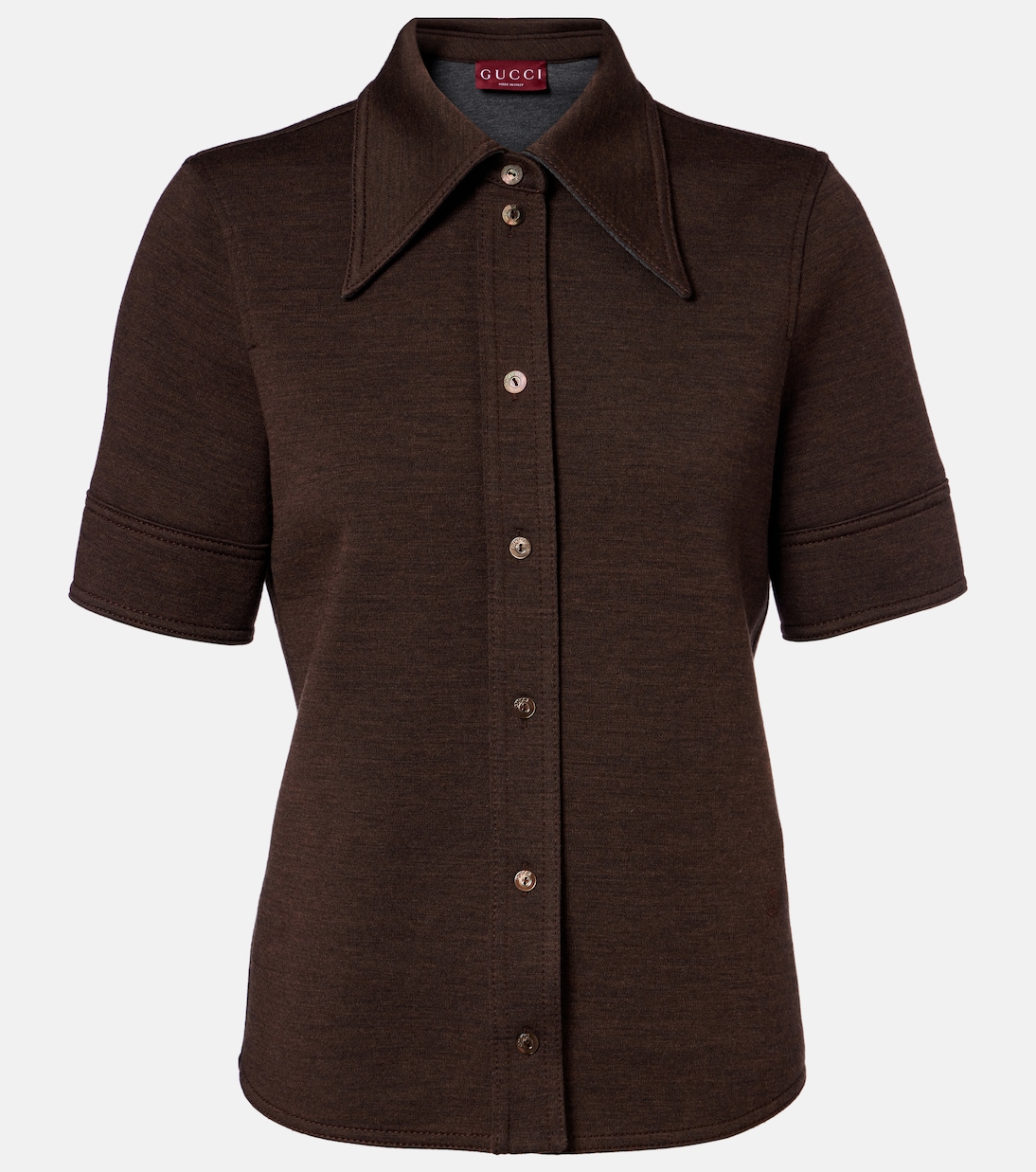 Chemise en laine et coton mélangés | Gucci