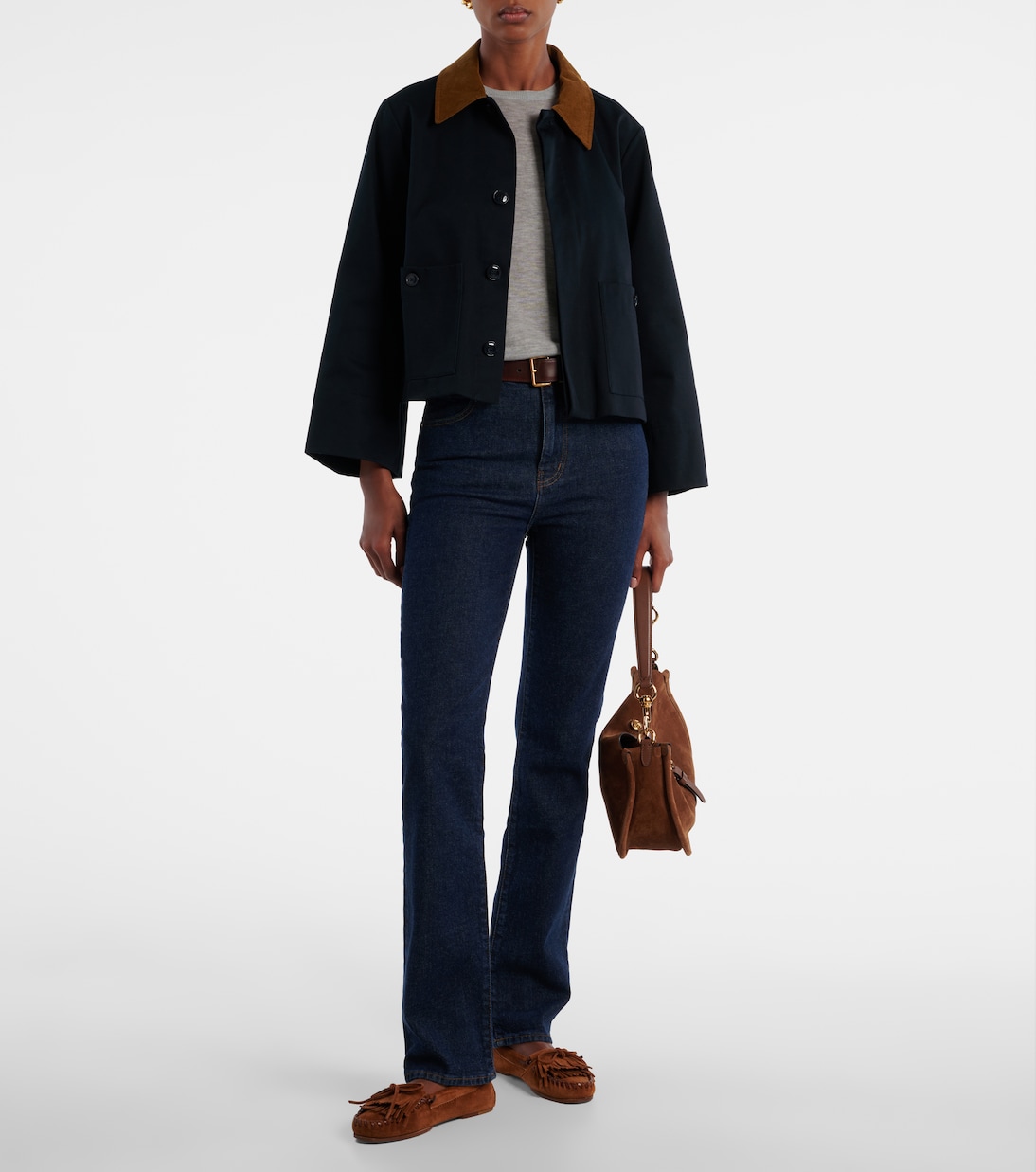 Ruler mid-rise straight jeans | Frame