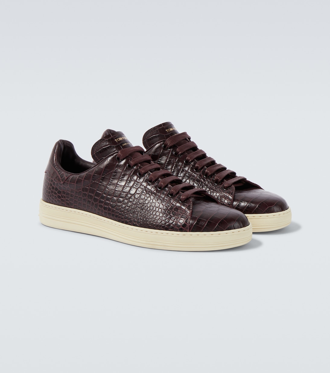 Warwick croc-effect leather sneakers | Tom Ford