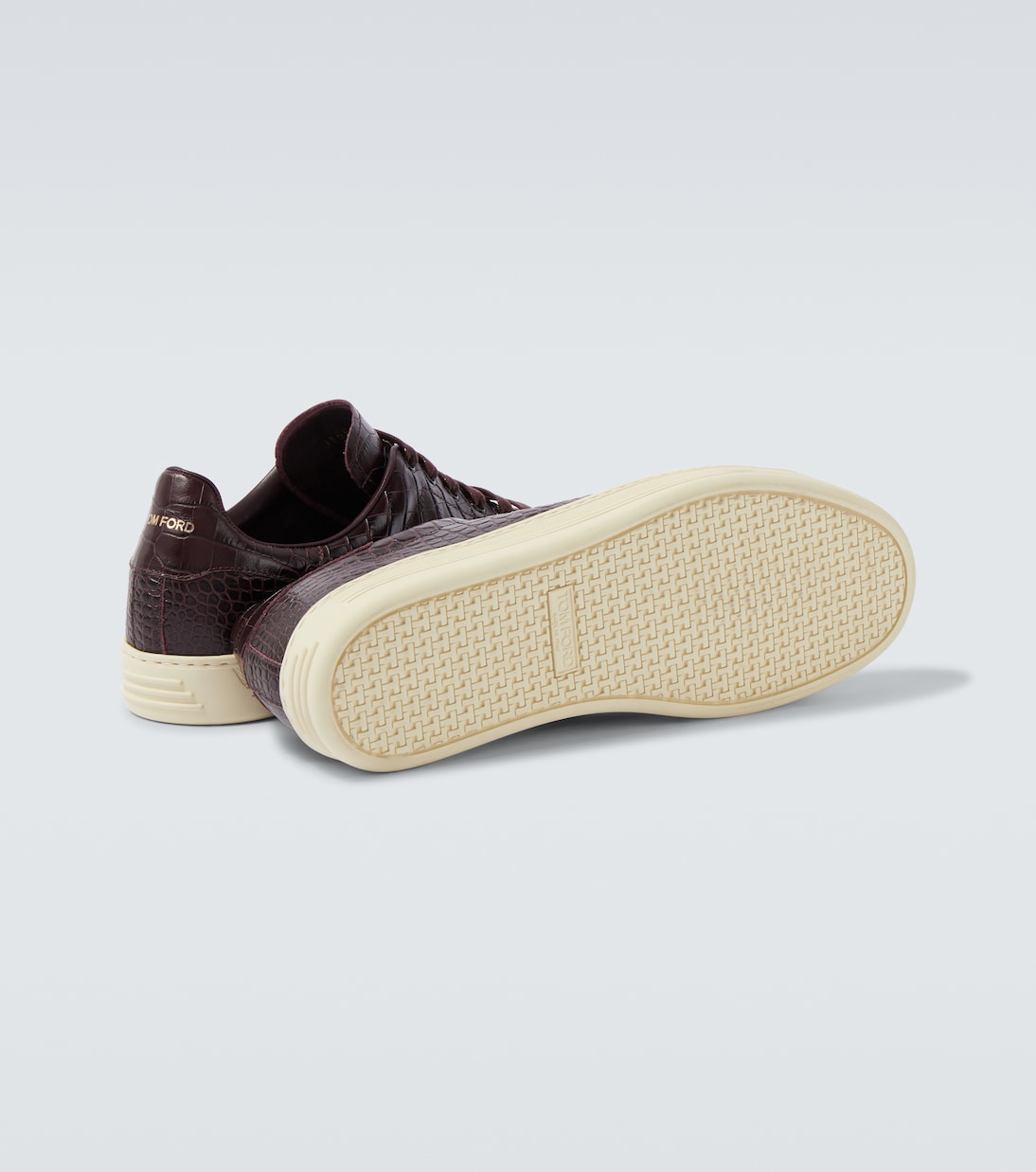 Warwick croc-effect leather sneakers | Tom Ford