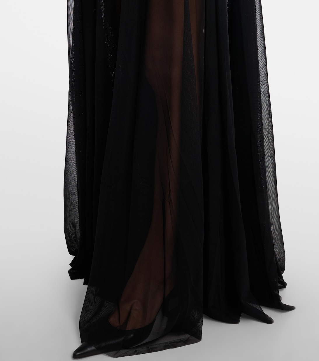 Hooded sheer maxi dress | Norma Kamali